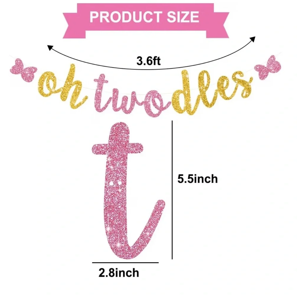 Oh TWOdles Pink Party Decor Set